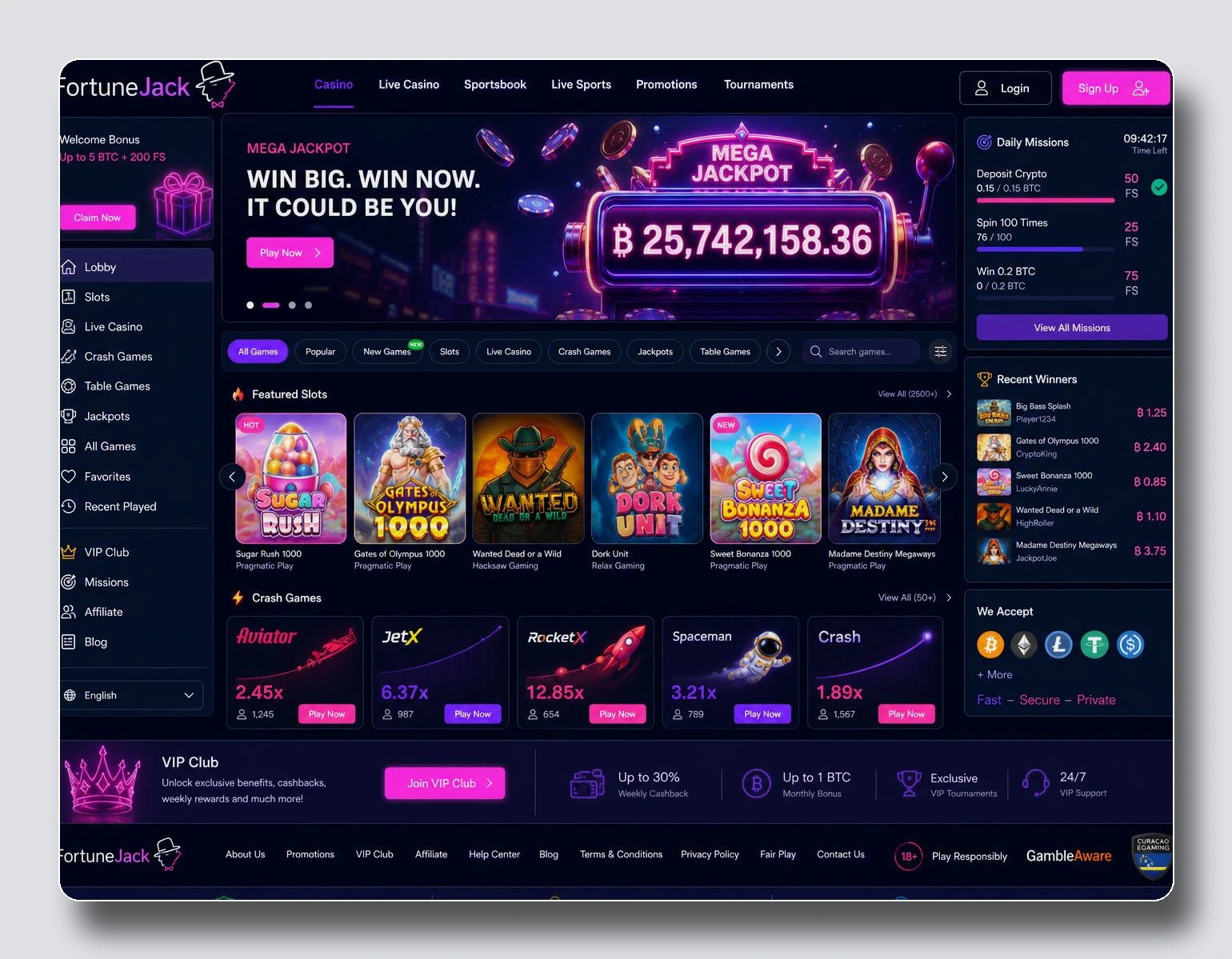FortuneJack — casinos internacionales sin licencia Española