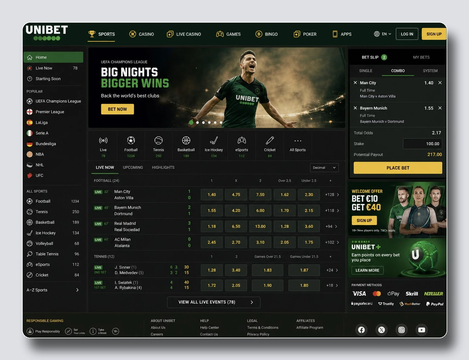 Unibet — casinos extranjeros sin licencia Española